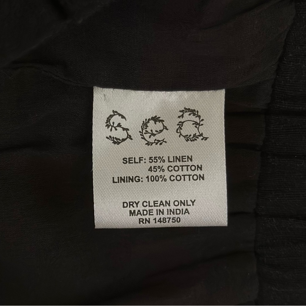 NWT SEA New York Puff-Sleeve Black Cream Floral Crop Top - Picture 8 of 8